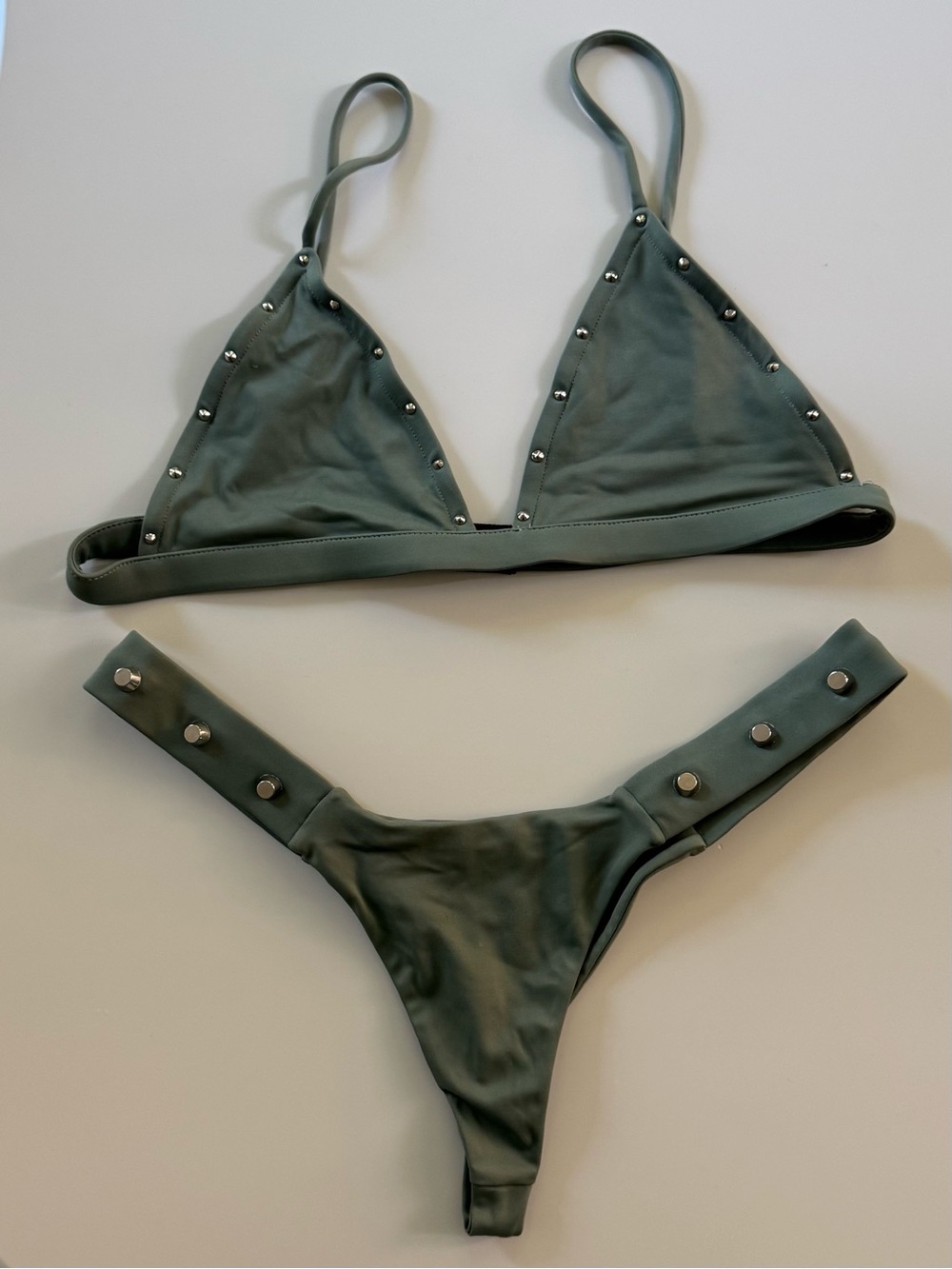 Indah Olive Karlie Triangle Bikini Set